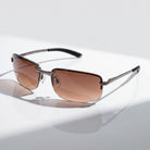 Eyelevel-UK Daytona driving sunglasses with gunmetal frames and high density brown lenses for road glare reduction.