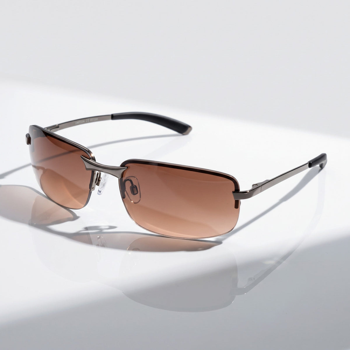 Eyelevel-UK Daytona driving sunglasses with gunmetal frames and high density brown lenses for road glare reduction.