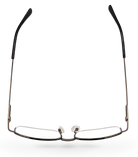 Eyelevel-UK Dickens reading glasses with a semi-rimless rectangular pink frame and clear magnifying lenses