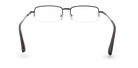 Eyelevel-UK Dickens semi-rimless rectangular reading glasses with dark metal frames viewed from behind