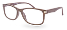 Eyelevel-UK Dublin reading glasses with a brown wood-effect square frame and clear magnifying lenses