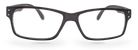 Eyelevel-UK Duke reading glasses with a black rectangular plastic frame and clear magnifying lenses
