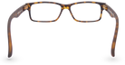Eyelevel-UK Earl reading glasses with a brown tortoiseshell rectangular plastic frame viewed from the back