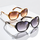 Eyelevel-UK Eva oversized ladies fashion sunglasses in black and brown tortoiseshell with gradient lenses