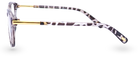 Eyelevel-UK Georgia reading glasses with pink and black patterned plastic frames and gold-tone metal temples.