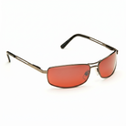 Eyelevel-UK Grand Prix driving sunglasses with gunmetal frames and high density red-tinted lenses for road visibility.