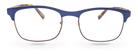 Eyelevel-UK Henley reading glasses featuring a blue and tortoiseshell rectangular frame with clear magnifying lenses.