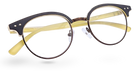 Eyelevel-UK Honduras reading glasses with black oval frames and clear magnifying lenses
