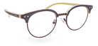 Eyelevel-UK Honduras reading glasses with a black and gold oval frame and clear magnifying lenses