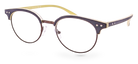 Eyelevel-UK Honduras reading glasses with a black and gold oval frame and clear magnifying lenses.