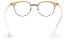 Eyelevel-UK Honduras reading glasses with a black oval frame and clear magnifying lenses viewed from behind