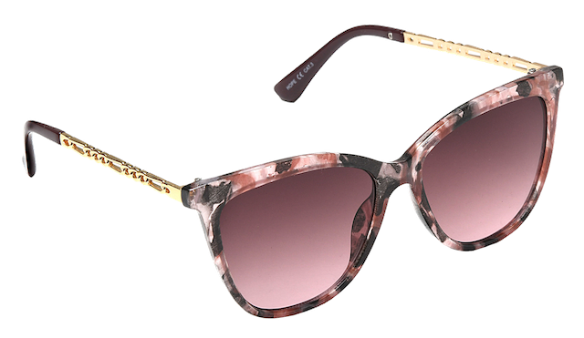 Eyelevel-UK Hope square ladies sunglasses with a rose and gold frame and rose gradient lenses.