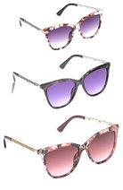 Eyelevel-UK Hope square ladies fashion sunglasses in three colour variations with gradient lenses and UV400 protection