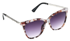 Eyelevel-UK Hope square sunglasses in tortoiseshell and silver with grey gradient lenses