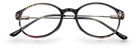 Eyelevel-UK Idaho reading glasses with a black oval frame featuring a subtle floral pattern on the temples.