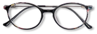 Eyelevel-UK Idaho reading glasses with a patterned oval frame and clear magnifying lenses for close-up reading.