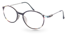 Eyelevel-UK Idaho reading glasses with a round patterned frame and slim metal temples on a white background