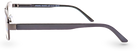 Eyelevel-UK Jury black rectangular semi-rimless reading glasses viewed from the side