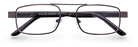 Eyelevel-UK Jury Black rectangular reading glasses with a grey semi-rimless frame and clear magnifying lenses.