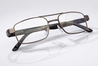 Eyelevel-UK Jury Black reading glasses with a grey rectangular semi-rimless frame and clear magnifying lenses.
