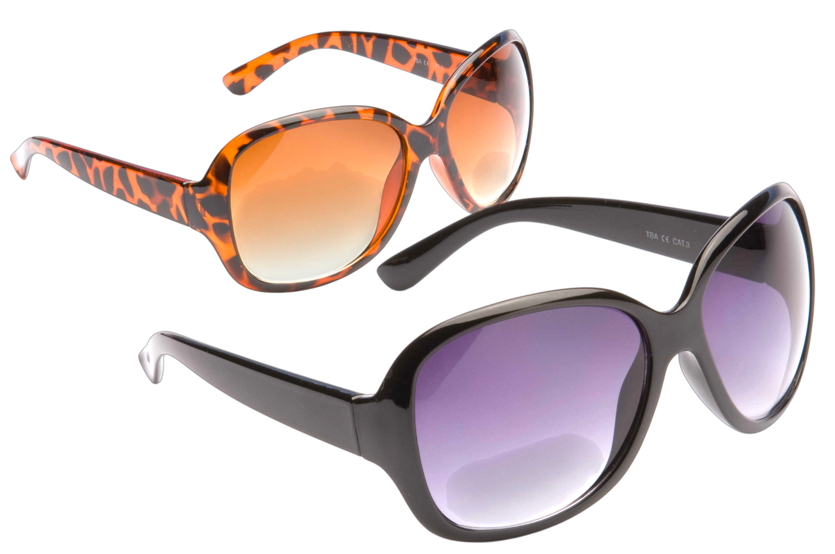 Eyelevel-UK Kate oversized ladies fashion sunglasses in black and brown tortoiseshell with gradient lenses