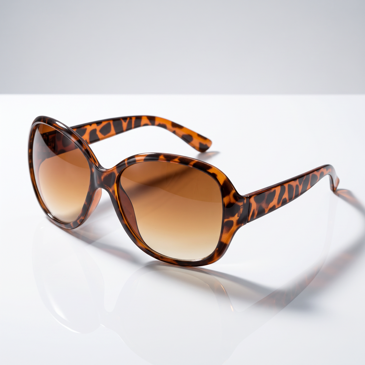 Eyelevel-UK Kate oversized ladies sunglasses with brown tortoiseshell frames and brown gradient UV400 lenses.