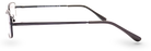 Eyelevel-UK Keats reading glasses featuring a dark grey rectangular metal frame in a side profile view.