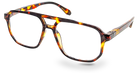 Eyelevel-UK Lancaster brown tortoiseshell square reading glasses with a retro full rim plastic frame design.