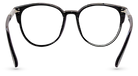 Eyelevel-UK Lima black round reading glasses with glitter detail on the arms and clear magnifying lenses