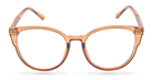 Eyelevel-UK Lima Rose round reading glasses with a translucent rose frame and glitter detail on the arms