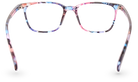 Eyelevel-UK Martinique reading glasses with a multicolour square plastic frame and clear magnifying lenses