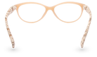 Eyelevel-UK Mexico reading glasses featuring a beige cat-eye frame with animal print temples on a white background