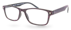 Eyelevel-UK Miami reading glasses with a black and pink grain effect rectangular plastic frame and clear lenses.