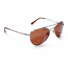 Eyelevel-UK Monte Carlo polarized driving sunglasses with silver frames and copper lenses on a white background