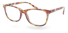 Eyelevel-UK Naples reading glasses with a brown and multicolour softly squared plastic frame and clear lenses