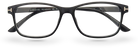 Eyelevel-UK Nelson reading glasses with a classic black square plastic frame and clear magnifying lenses.