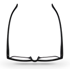 Eyelevel-UK Nelson reading glasses with a black square plastic frame viewed from above