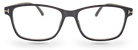 Eyelevel-UK Nelson reading glasses with a black square plastic frame and clear magnifying lenses