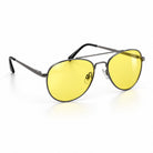 Eyelevel-UK Night Driver 1 sunglasses featuring a gunmetal frame and yellow lenses for low-light driving conditions.
