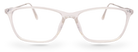 Eyelevel-UK Oregon reading glasses featuring a transparent softly squared rectangular plastic frame.