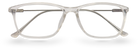 Eyelevel-UK Oregon reading glasses featuring a transparent softly squared plastic frame and clear magnifying lenses.