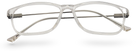 Eyelevel-UK Oregon reading glasses with a transparent softly squared plastic frame and clear magnifying lenses.