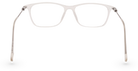 Eyelevel-UK Oregon reading glasses with a transparent softly squared frame and clear magnifying lenses