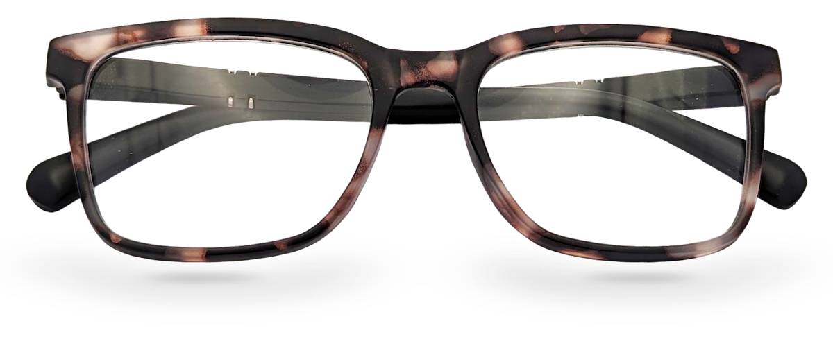 Eyelevel-UK Oxford reading glasses with a brown and matt black softly squared plastic frame