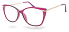 Eyelevel-UK Barbados reading glasses featuring a pink cat-eye frame with slim metal-look temples.