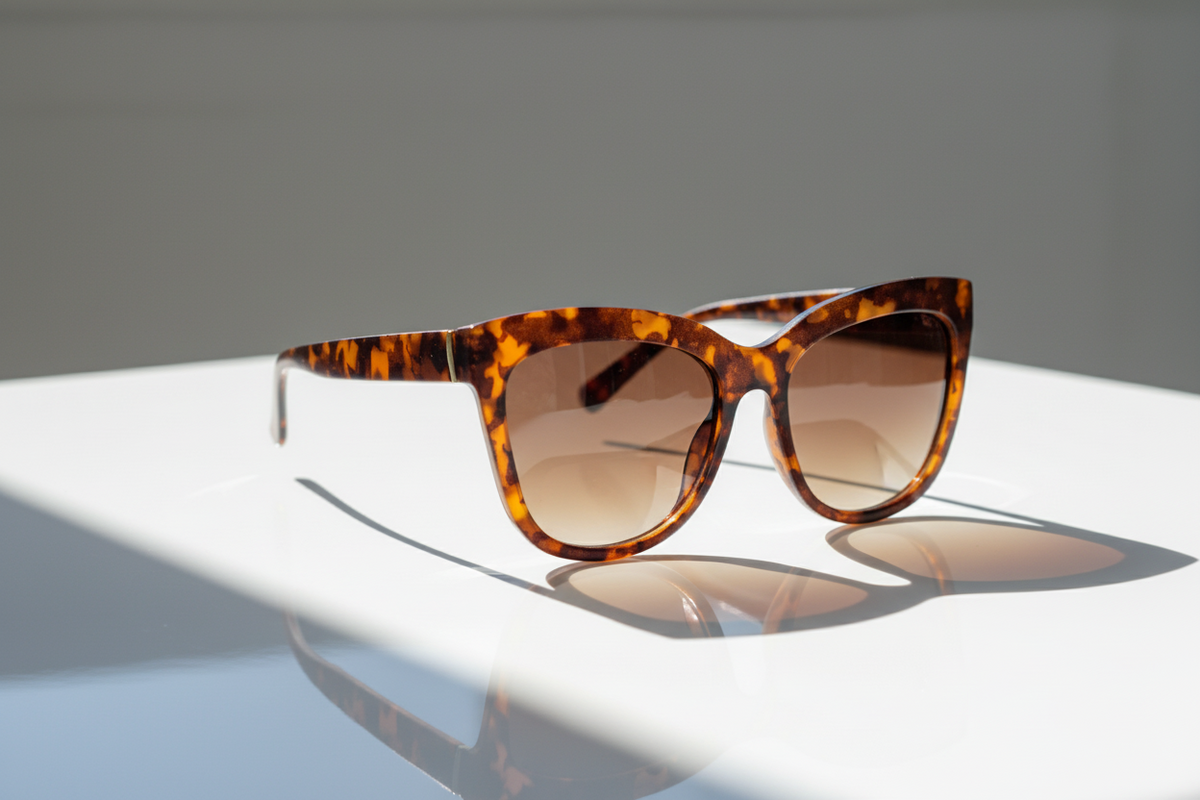 Eyelevel-UK Piper oversized cat-eye sunglasses in brown tortoiseshell with soft touch finish and brown gradient lenses