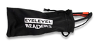 Eyelevel-UK reading glasses partially inside a black branded felt pouch with white logo text