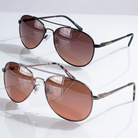 Eyelevel-UK Roadster driving sunglasses featuring aviator frames in gunmetal and black with high density tinted lenses.
