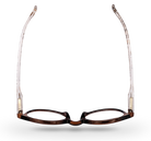 Eyelevel-UK Royal reading glasses featuring a brown animal print round frame viewed from above