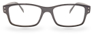 Eyelevel-UK Samuel Black rectangular reading glasses with a full rim plastic frame and clear magnifying lenses.